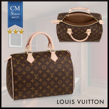 Louis Vuitton SPEEDY 2019 SS Monogram Canvas A4 Elegant Style Bags 