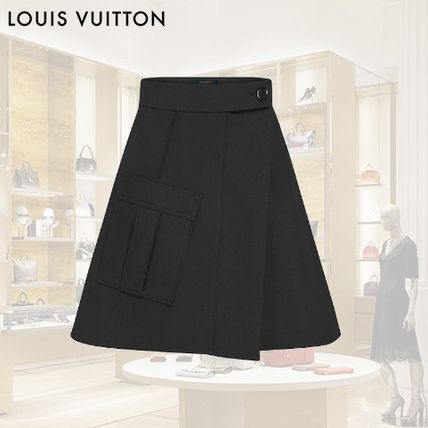 Louis Vuitton Casual Style Wool Party Style Elegant Style Skirts 