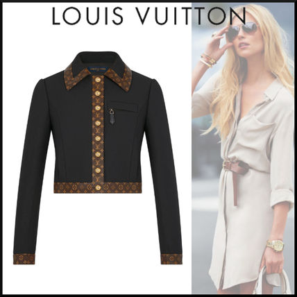 Louis Vuitton MONOGRAM 2020 21AW Short Monogram Wool Elegant Style Formal Style Jackets 1A82Z6 
