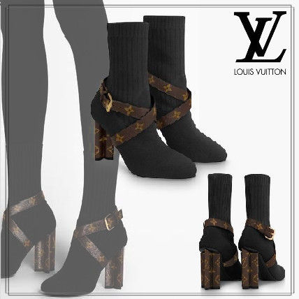 Louis Vuitton 2020 SS Monogram Casual Style Leather Elegant Style High Heel Boots