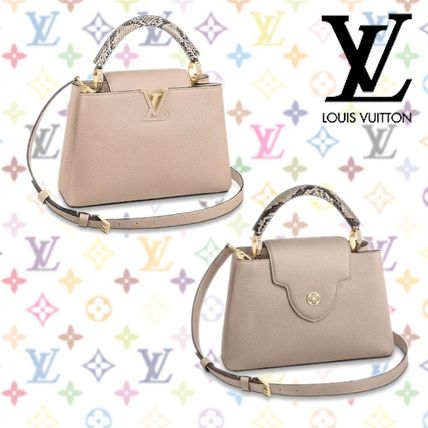 Louis Vuitton 2WAY Leather Python Logo Handbags N92040 N92041 