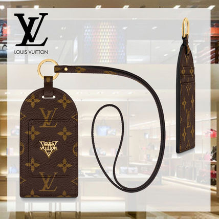 Louis Vuitton MONOGRAM 2020 SS Monogram Unisex Blended Fabrics Leather Logo Card Holders 