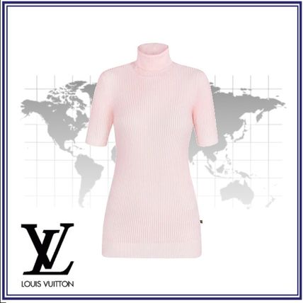 Louis Vuitton 2020 SS Wool Silk Blended Fabrics Plain Short Sleeves Elegant Style 
