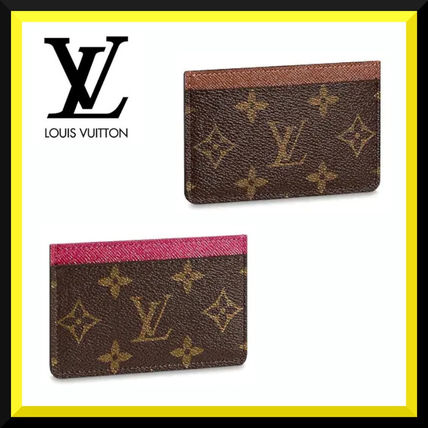 Louis Vuitton Monogram Leather Logo Card Holders M61733 M60703 