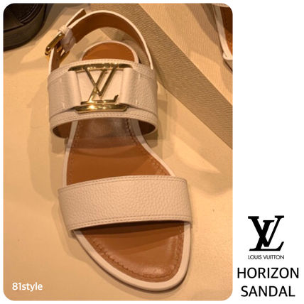 Louis Vuitton Open Toe Casual Style Plain Leather Party Style 