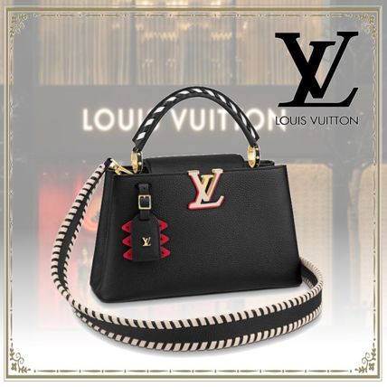 Louis Vuitton CAPUCINES 2020 21AW Casual Style Leather Elegant Style Logo Handbags M56764 