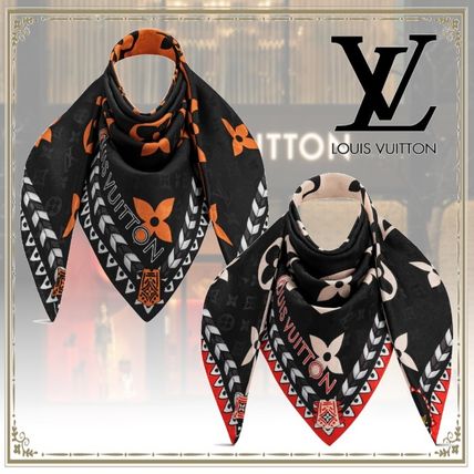 Louis Vuitton 2020 21AW Monogram Casual Style Cashmere Silk Elegant Style Logo M76487 M76488 