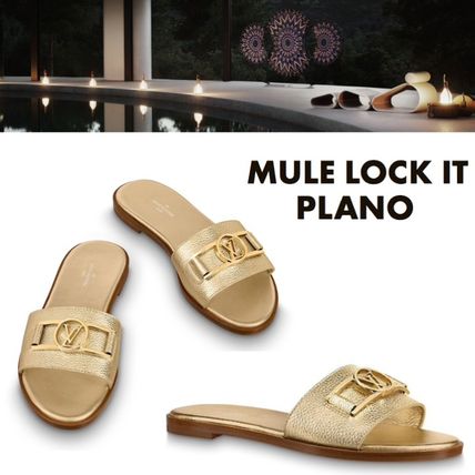 Louis Vuitton Leather Mules Sandals 