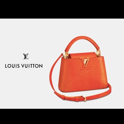 Louis Vuitton CAPUCINES Casual Style 2WAY Elegant Style Crossbody Logo Handbags 