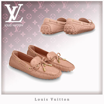 Louis Vuitton 2020 SS Monogram Plain Toe Blended Fabrics Leather Elegant