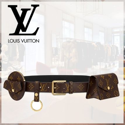 Louis Vuitton Monogram Casual Style Leather Elegant Style Logo Belts 