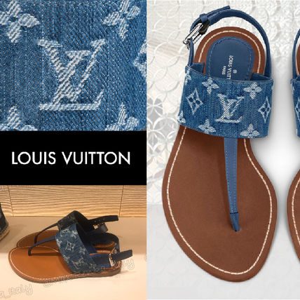 Louis Vuitton 2020 SS Monogram Casual Style Leather Flip Flops Elegant Style Logo 