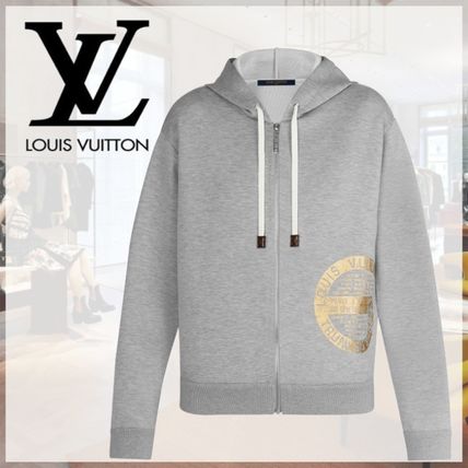 Louis Vuitton Silk Sweat Nylon Street Style Long Sleeves Cotton Medium 