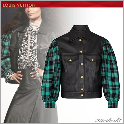 Louis Vuitton 2019 SS Short Gingham Casual Style Blended Fabrics Street Style 