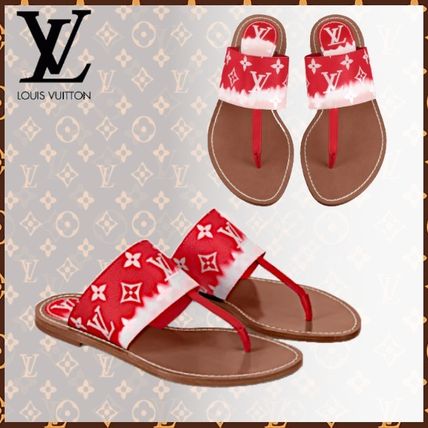Louis Vuitton 2020 SS Stripes Flower Patterns Monogram Open Toe Casual Style 