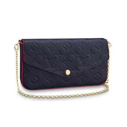 Louis Vuitton MONOGRAM EMPREINTE Monogram Casual Style Street Style Bi color Chain Leather M64099 