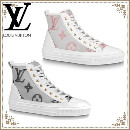 Louis Vuitton Monogram Rubber Sole Casual Style Leather Low Top Sneakers 1A87E6 1A87DQ 