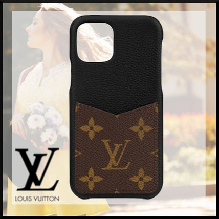 Louis Vuitton 2020 SS Monogram Unisex Leather Logo iPhone 11 Pro Smart Phone Cases M69094 