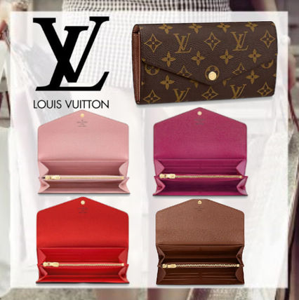 Louis Vuitton PORTEFEUILLE SARAH Monogram Leather Logo Long Wallets M62235 M62234 M62236 M60531 