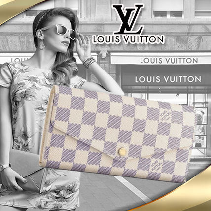 Louis Vuitton DAMIER Leather Long Wallets N63208 
