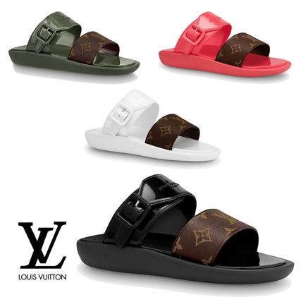 Louis Vuitton 2020 SS Monogram Open Toe Rubber Sole Casual Style Street Style 1A66WY 