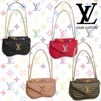 Louis Vuitton Calfskin 2WAY Chain Logo Shoulder Bags M55383 M51943 M55206 M51498 
