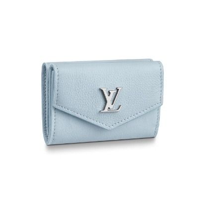 Louis Vuitton LOCKME 2020 SS Unisex Calfskin Plain Small Wallet Logo Folding Wallets 