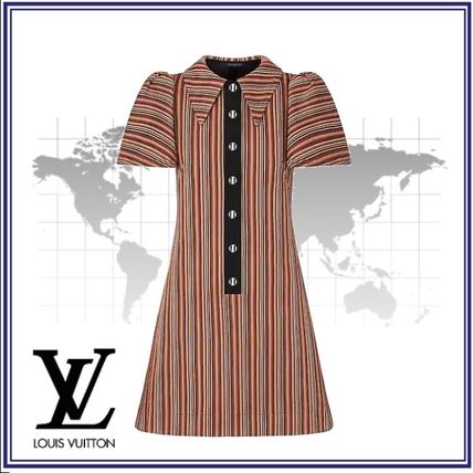 Louis Vuitton 2020 SS Silk Blended Fabrics Cotton Medium Short Sleeves 