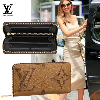 Louis Vuitton 2020 SS Plain Leather Logo Long Wallets 