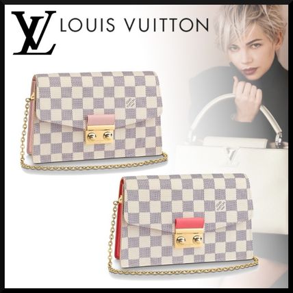 Louis Vuitton DAMIER AZUR 2020 SS Croisette Chain Wallet N60358 N60357 