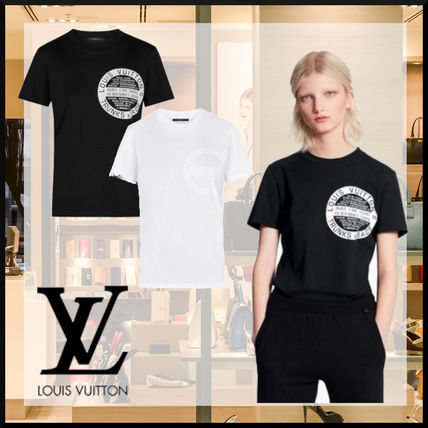 Louis Vuitton 2020 SS Crew Neck Unisex Street Style Plain Cotton Short Sleeves 1A4PFR 1A4PFK     