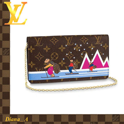 Louis Vuitton MONOGRAM Monogram Leather Elegant Style Clutches 