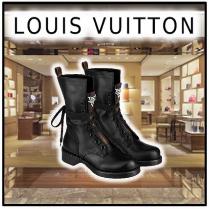 Louis Vuitton 2020 Cruise 2020 CRUISE METROPOLIS RANGER black boots mid heel 1A64V9 