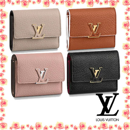 Louis Vuitton 2020 SS Leather Folding Wallet Logo Folding Wallets 
