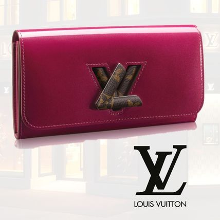 Louis Vuitton TWIST Plain Leather Logo Long Wallets M64463 