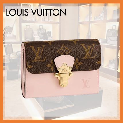 Louis Vuitton MONOGRAM 2020 SS Monogram Leather Logo Folding Wallets M61911 