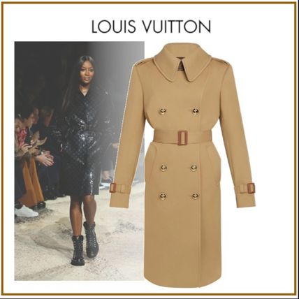 Louis Vuitton 2020 SS Wool Nylon Blended Fabrics Plain Long Elegant Style 