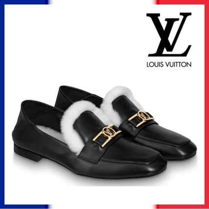 Louis Vuitton 2020 21AW Leather Elegant Style Logo Loafer  Moccasin Shoes 