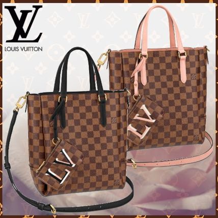 Louis Vuitton MONOGRAM 2020 SS Monogram Canvas Blended Fabrics 2WAY Bi color Leather 