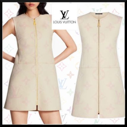 Louis Vuitton MONOGRAM 2020 SS Sleeveless A Line Dress 1A615K 