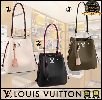 Louis Vuitton Casual Style 2WAY Plain Leather Purses Elegant Style 
