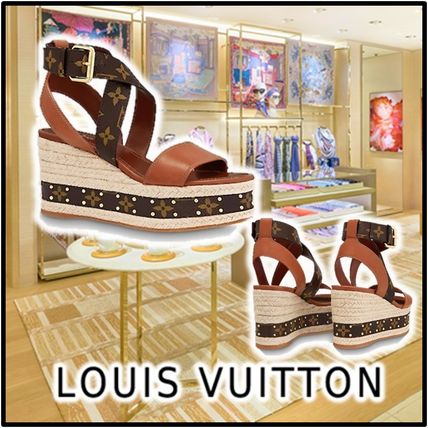 Louis Vuitton 2020 SS 2020 SS BOUNDARY WEDGE SANDAL brown more sandals 1A63W6 