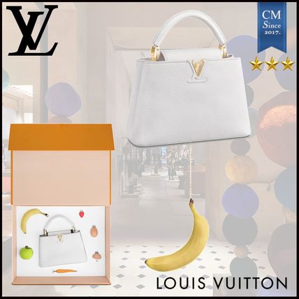 Louis Vuitton CAPUCINES 2020 SS Canvas 2WAY Leather Crossbody Logo Handbags 