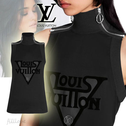 Louis Vuitton 2020 SS Short Rib Sleeveless Street Style Plain Cotton High Neck 