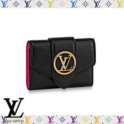Louis Vuitton PONT NEUF 2020 21AW Plain Leather Folding Wallet Logo Folding Wallets M69175 