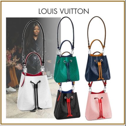 Louis Vuitton NEONOE 2020 SS Blended Fabrics 2WAY Bi color Plain Leather Elegant Style 