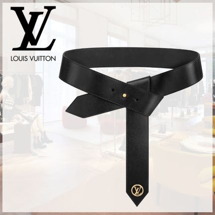 Louis Vuitton Casual Style Leather Office Style Elegant Style Logo Belts 