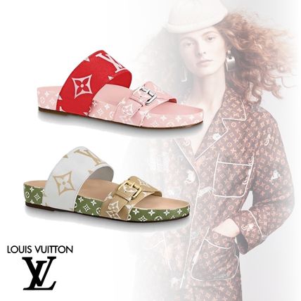 Louis Vuitton MONOGRAM Monogram Leather Flats 1A57K2 