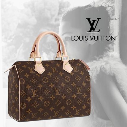 Louis Vuitton SPEEDY Monogram Casual Style Leather Party Style Elegant Style 
