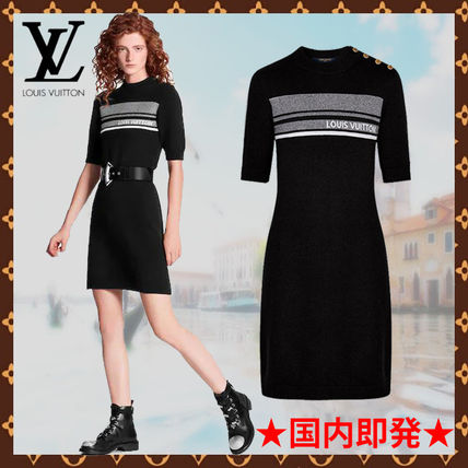 Louis Vuitton 2020 SS Lv Intarsia Signature Dress 1A5QL2 